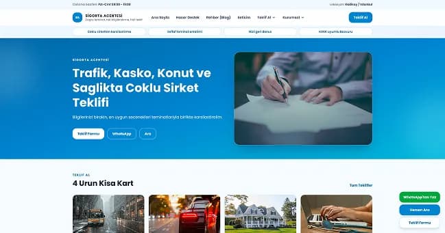 Website fur Versicherungsagentur