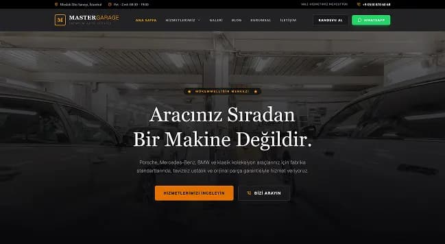 Otomotiv Teknik Servis Web Sitesi